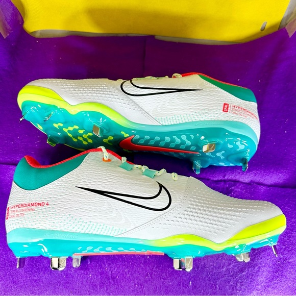 Nike Hyperdiamond 4 Pro Women's Size 12 Softball Cleats CZ5920-107 New - Picture 9 of 11